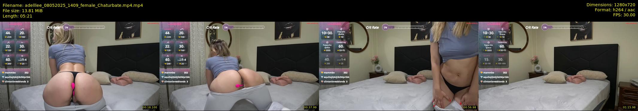 adelllee — 6 minute Chaturbate female cam show recording, 720p, May 8, 2025