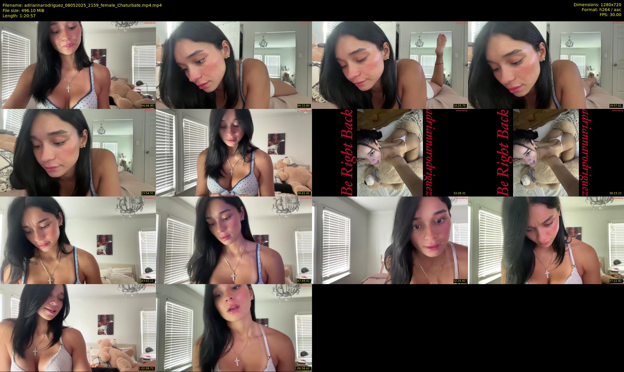 adriannarodriguez — 81 minute Chaturbate female cam show recording, 720p, May 8, 2025