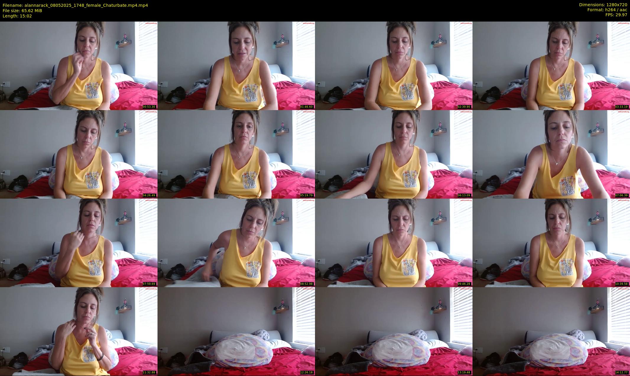 alannarack — 16 minute Chaturbate female cam show recording, 720p, May 8, 2025