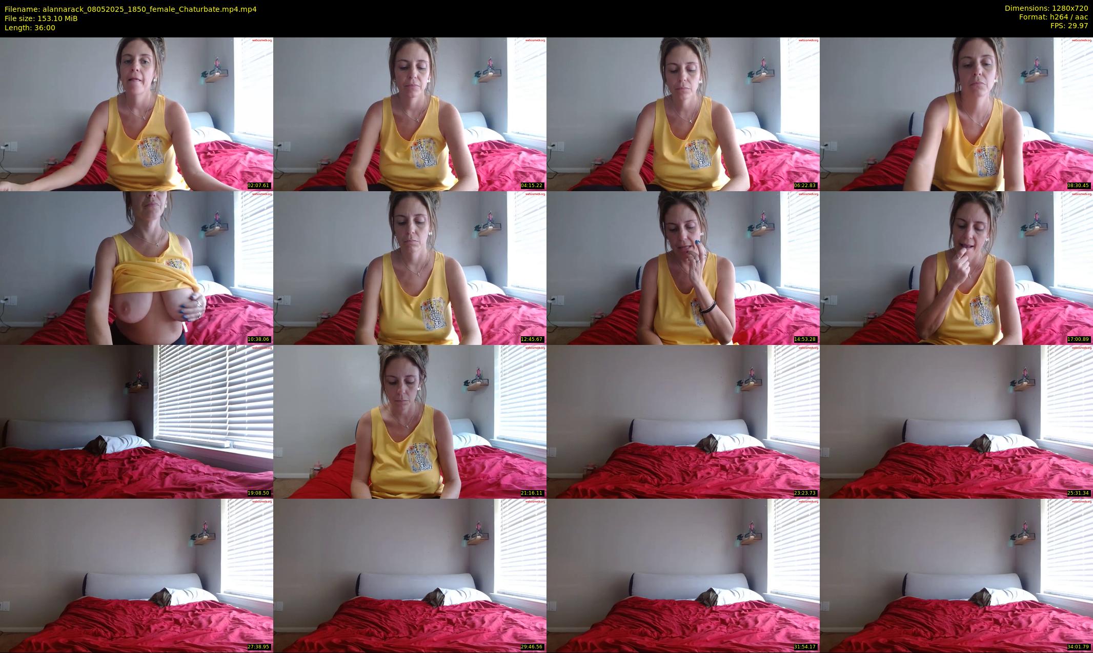 alannarack — 36 minute Chaturbate female cam show recording, 720p, May 8, 2025
