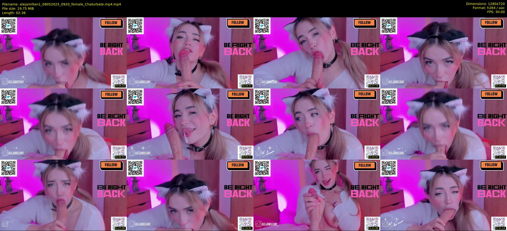 alejamillan1 — 3 minute Chaturbate female cam show recording, 720p, May 8, 2025