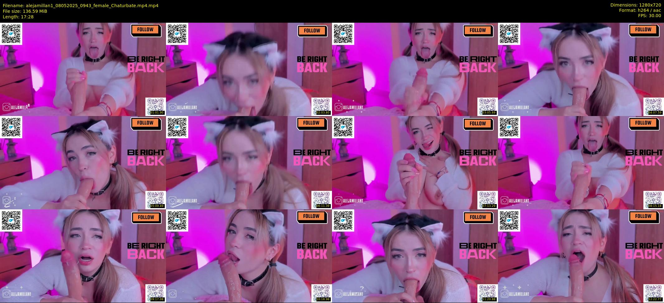 alejamillan1 — 18 minute Chaturbate female cam show recording, 720p, May 8, 2025