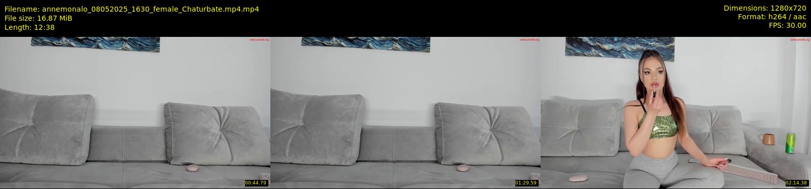 annemonalo — 13 minute Chaturbate female cam show recording, 720p, May 8, 2025
