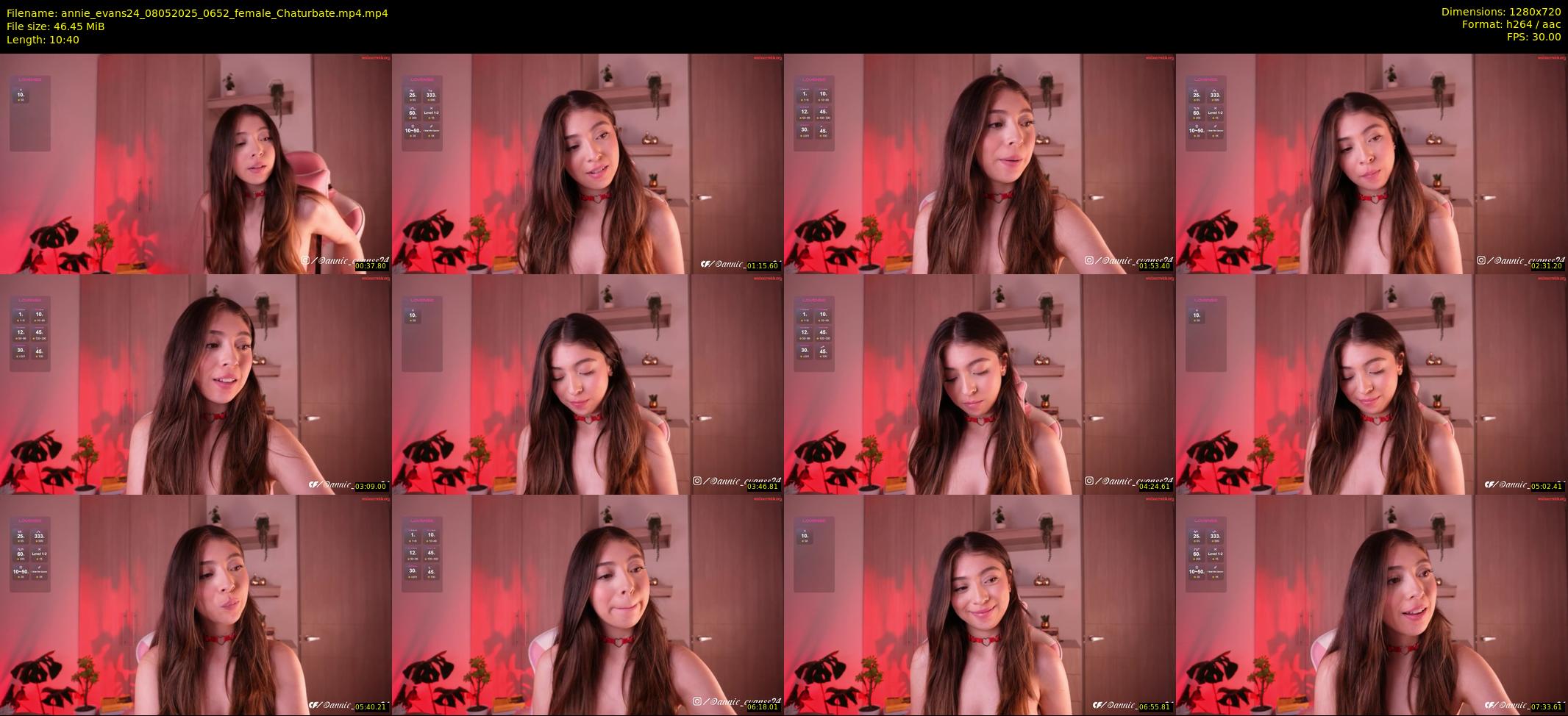 annie_evans24 — 11 minute Chaturbate female cam show recording, 720p, May 8, 2025