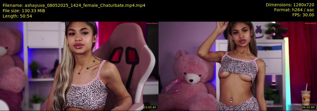 ashayuva — 51 minute Chaturbate female cam show recording, 720p, May 8, 2025