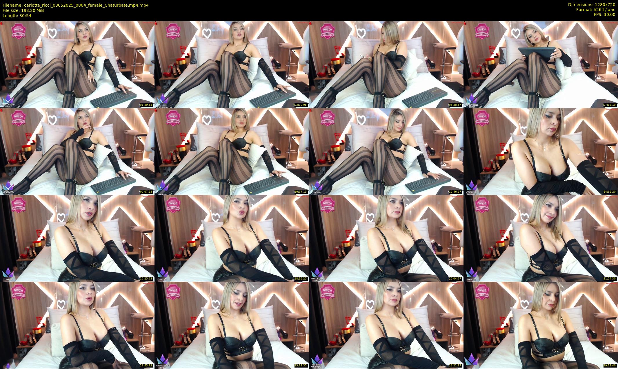 carlotta_ricci — 31 minute Chaturbate female cam show recording, 720p, May 8, 2025