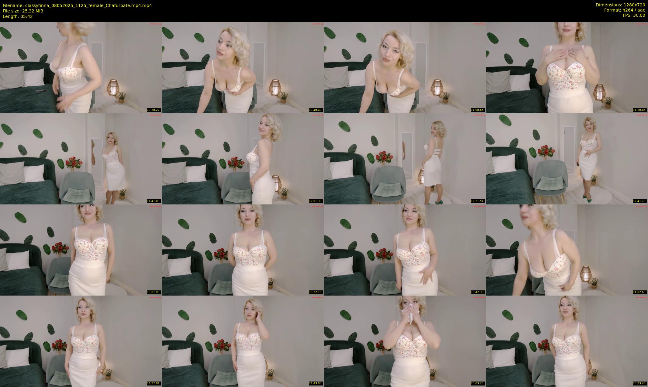 classytinna — 6 minute Chaturbate female cam show recording, 720p, May 8, 2025