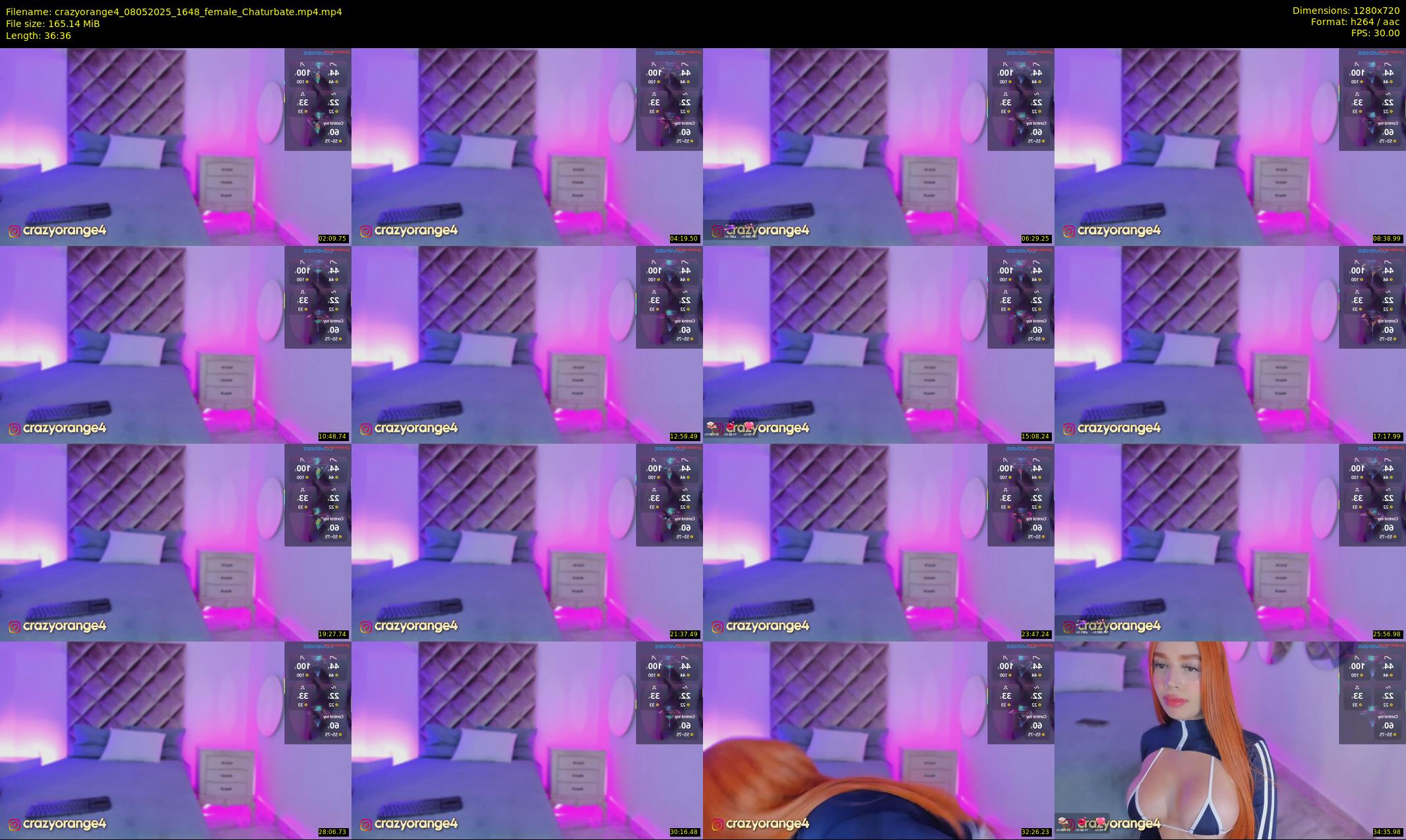 crazyorange4 — 37 minute Chaturbate female cam show recording, 720p, May 8, 2025