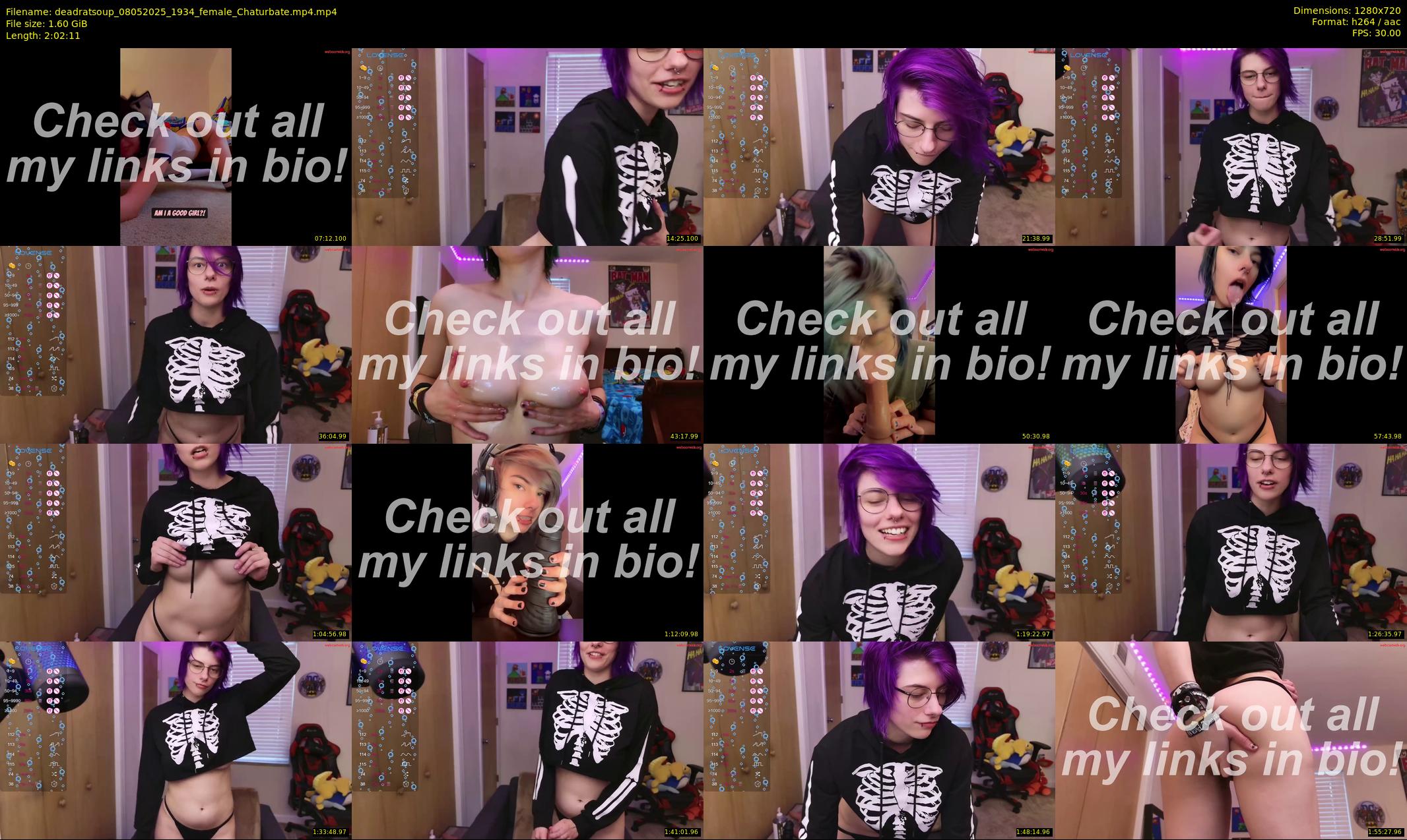 deadratsoup — 123 minute Chaturbate female cam show recording, 720p, May 8, 2025