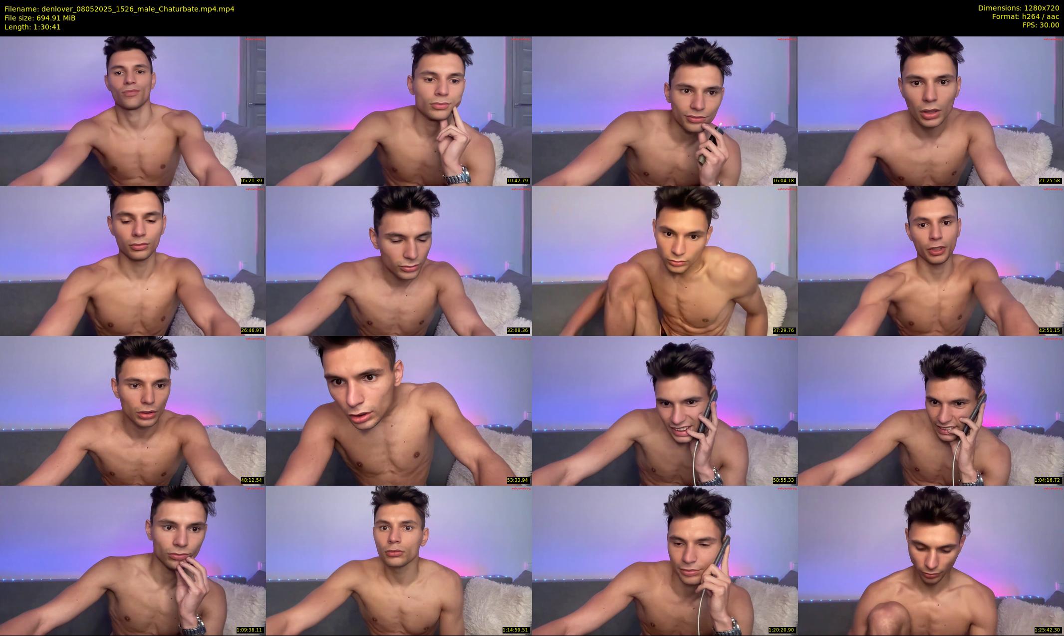 denlover — 91 minute Chaturbate male cam show recording, 720p, May 8, 2025
