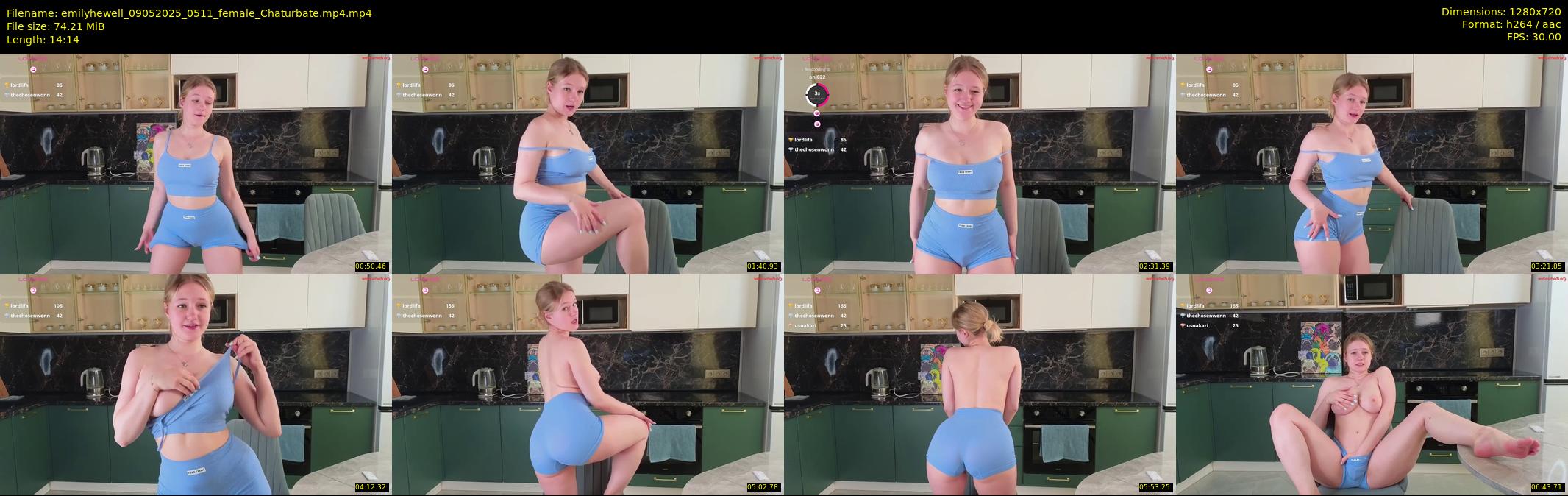 emilyhewell — 15 minute Chaturbate female cam show recording, 720p, May 9, 2025