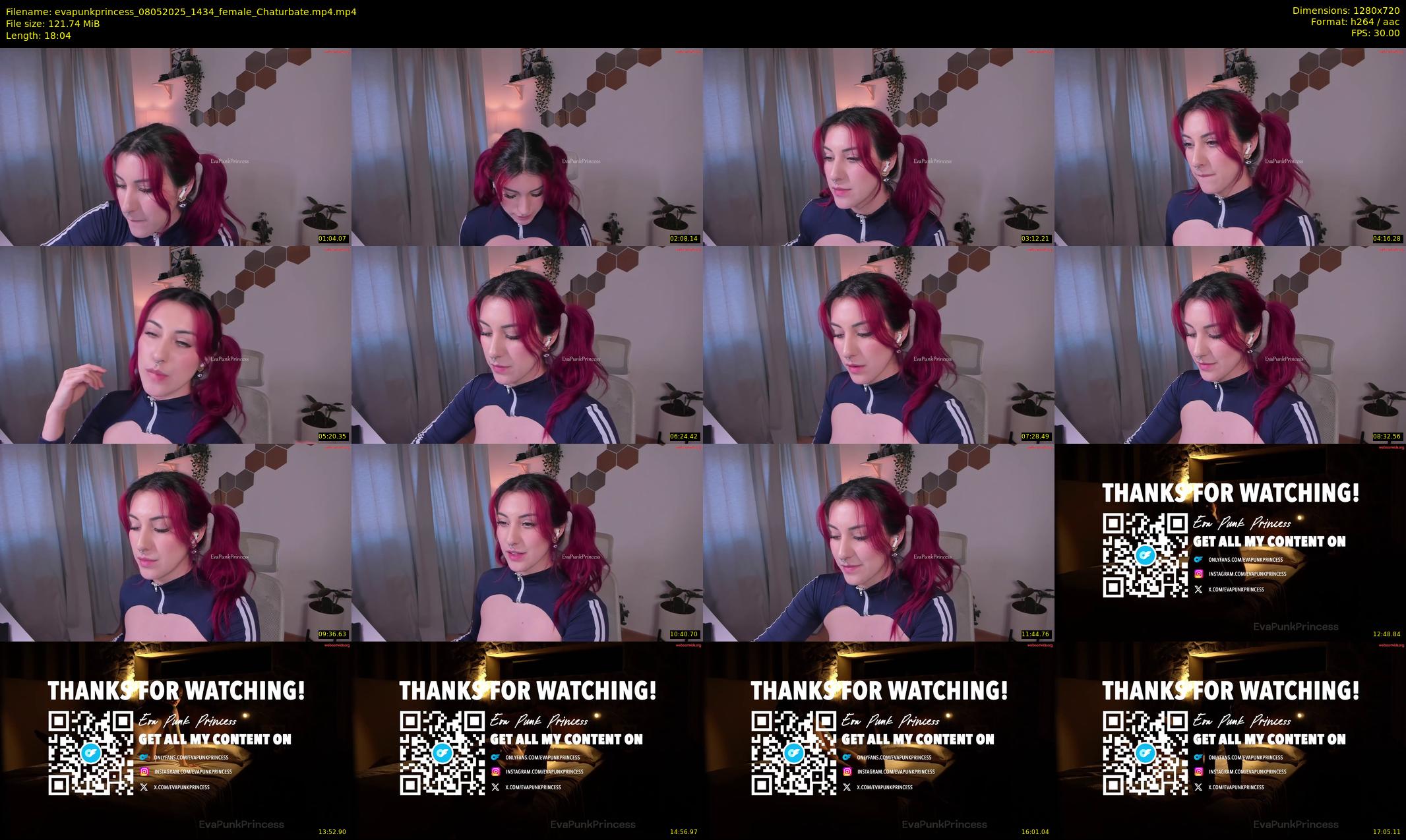 evapunkprincess — 19 minute Chaturbate female cam show recording, 720p, May 8, 2025
