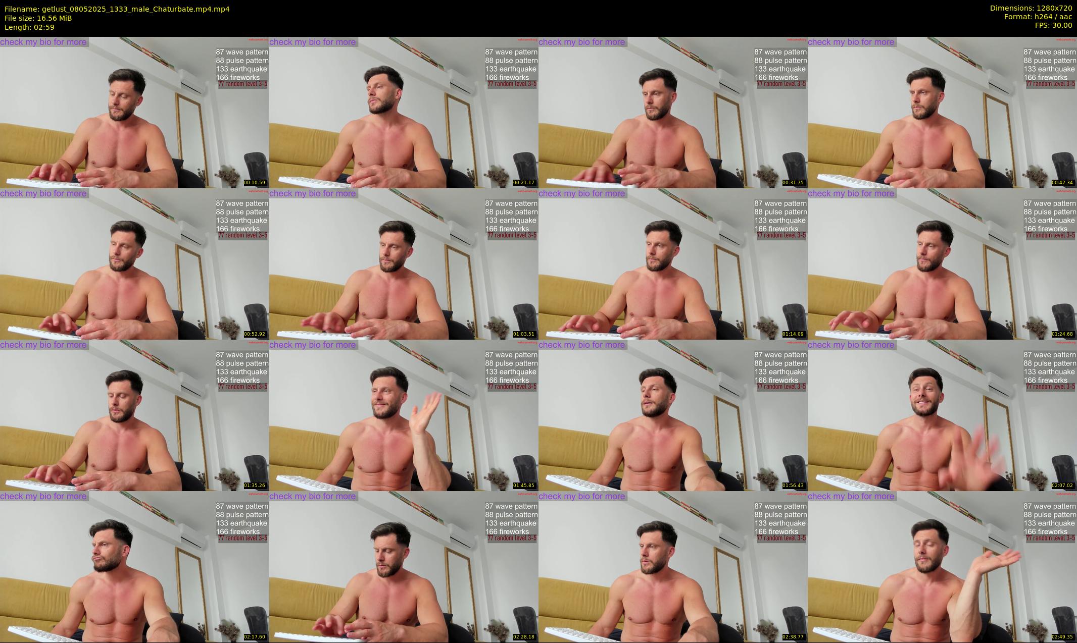 getlust — 3 minute Chaturbate male cam show recording, 720p, May 8, 2025