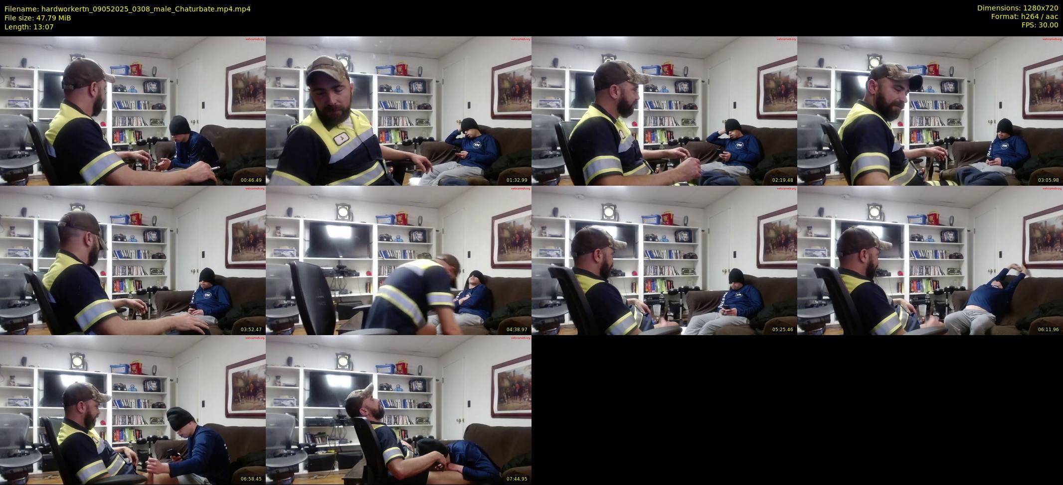 hardworkertn — 14 minute Chaturbate male cam show recording, 720p, May 9, 2025