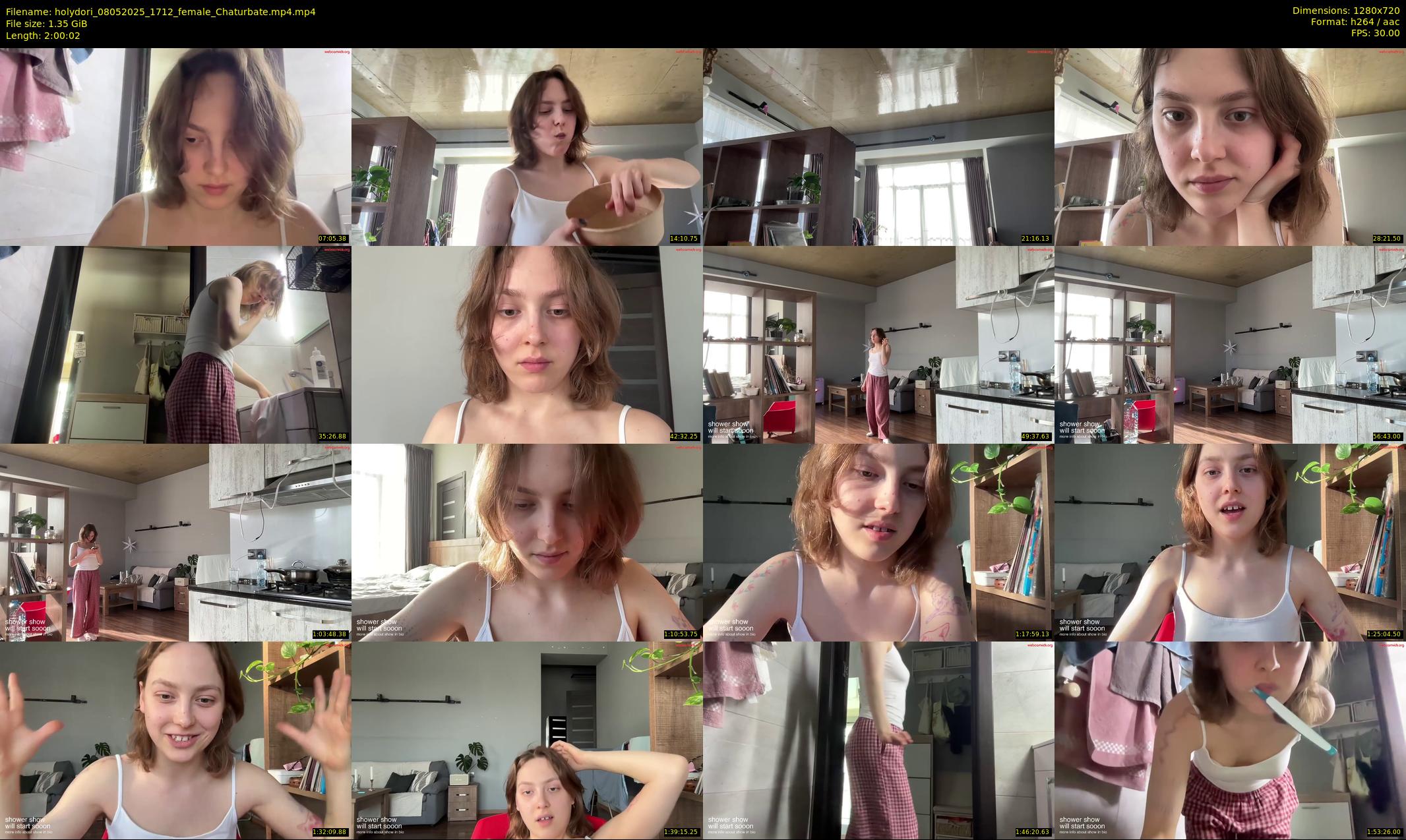 holydori — 121 minute Chaturbate female cam show recording, 720p, May 8, 2025