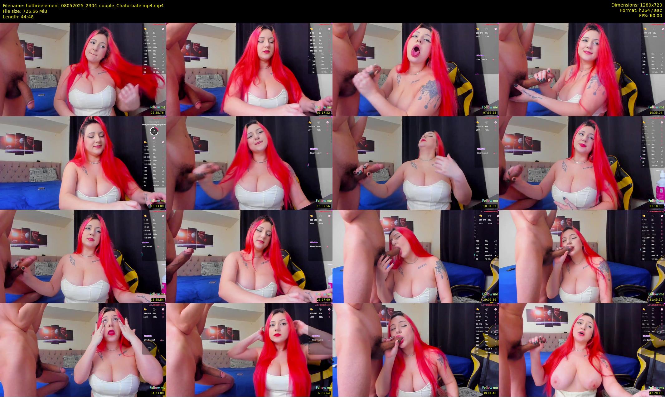 hotfireelement — 45 minute Chaturbate couple cam show recording, 720p, May 8, 2025