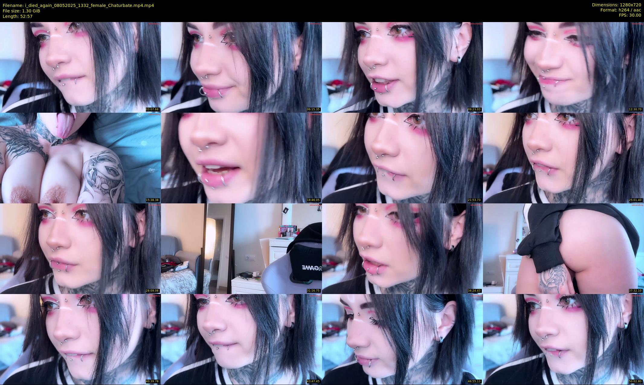 i_died_again — 53 minute Chaturbate female cam show recording, 720p, May 8, 2025