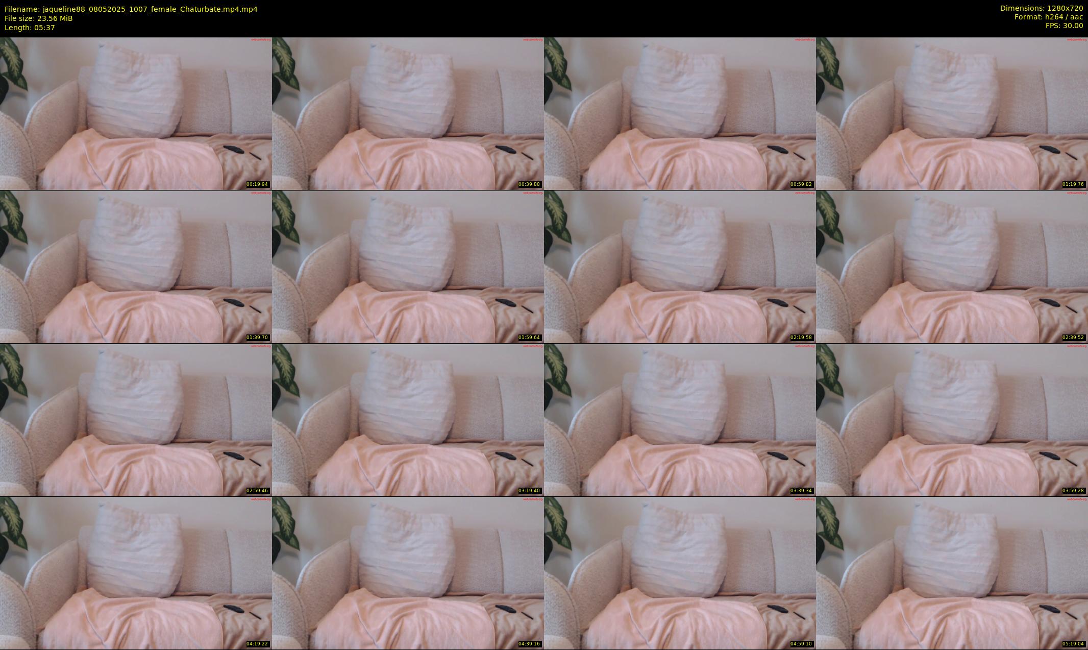 jaqueline88 — 6 minute Chaturbate female cam show recording, 720p, May 8, 2025