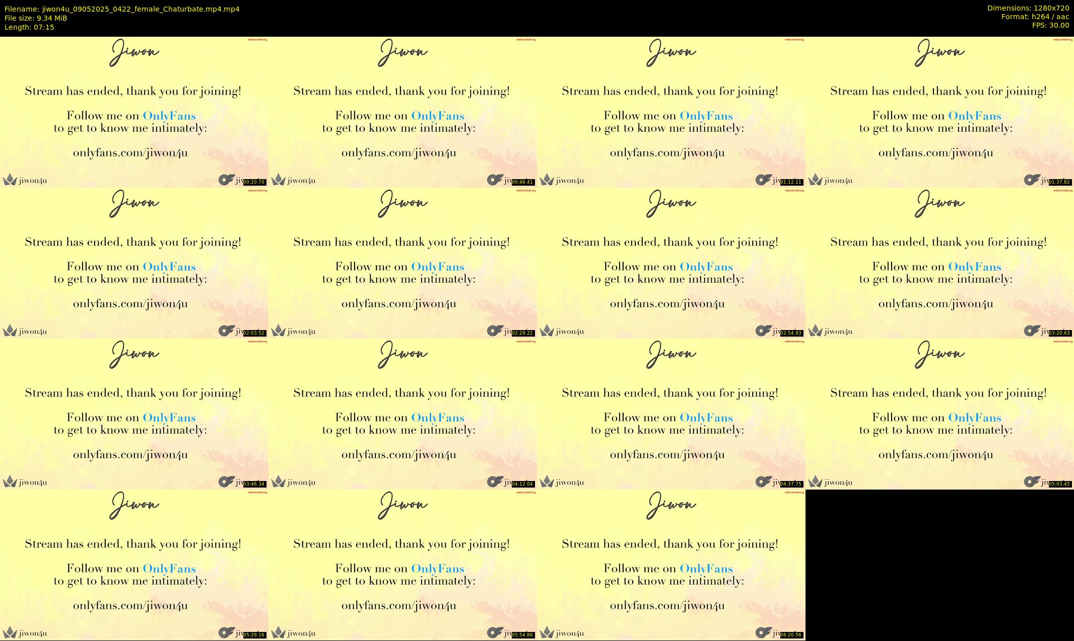 jiwon4u — 8 minute Chaturbate female cam show recording, 720p, May 9, 2025