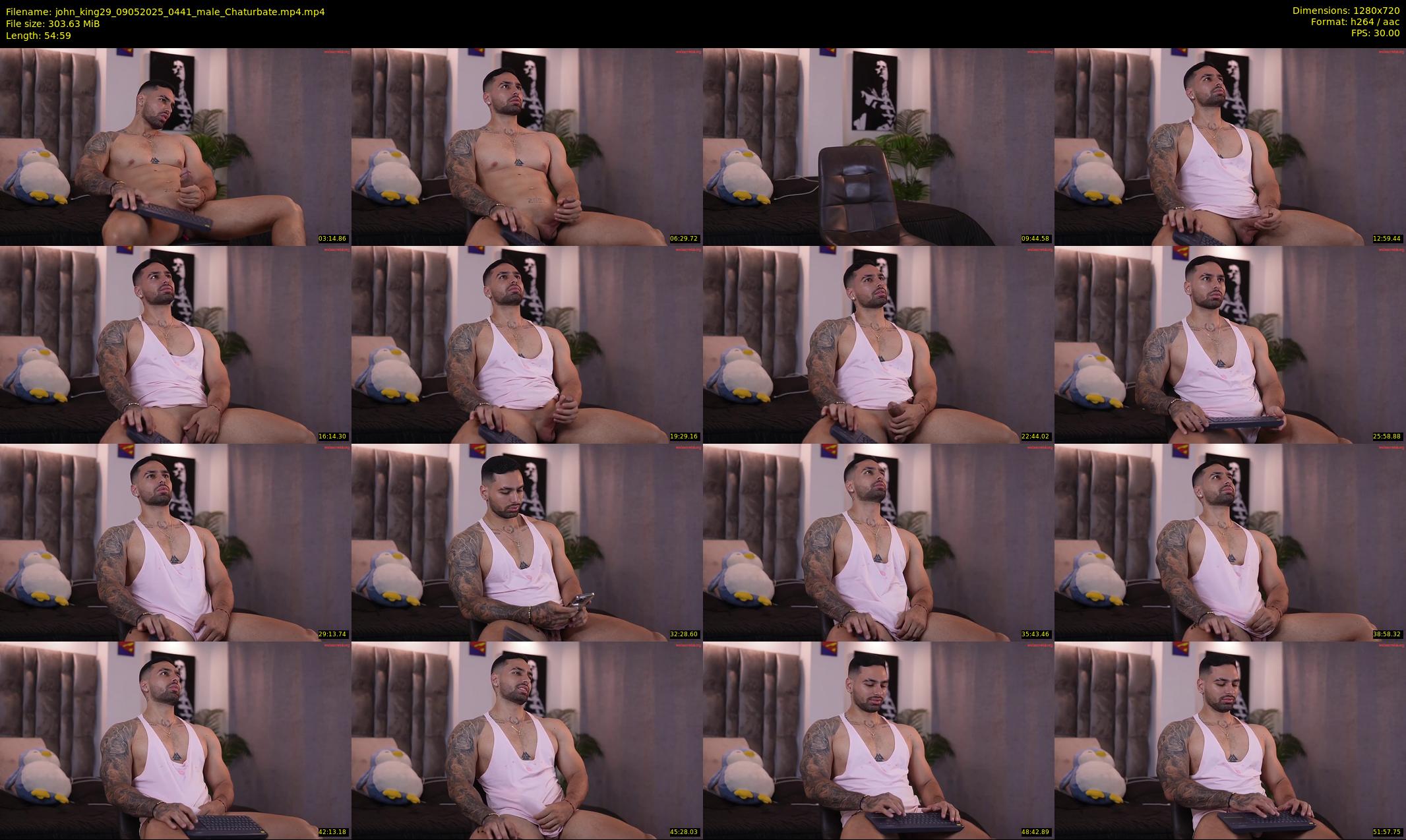 john_king29 — 55 minute Chaturbate male cam show recording, 720p, May 9, 2025