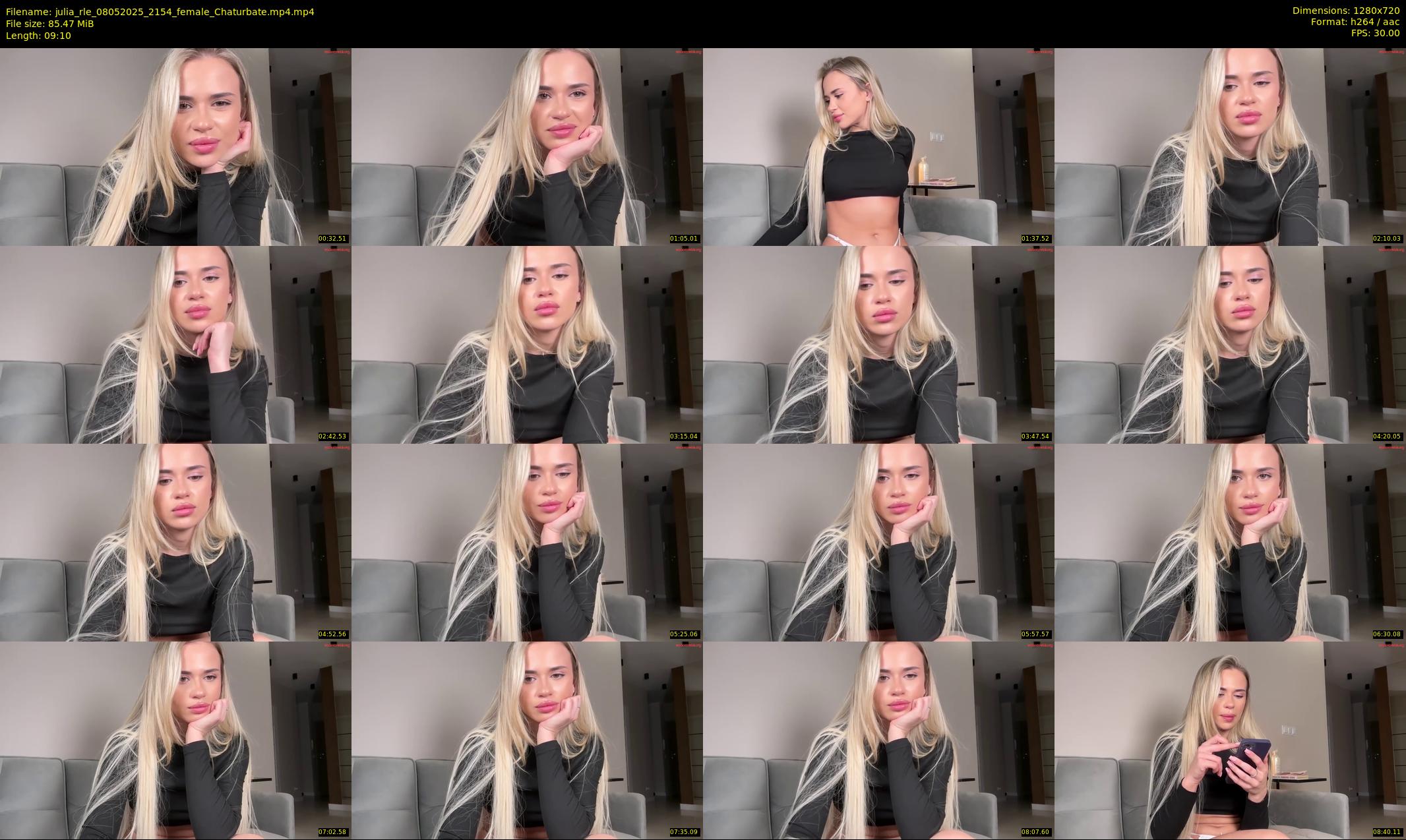 julia_rle — 10 minute Chaturbate female cam show recording, 720p, May 8, 2025