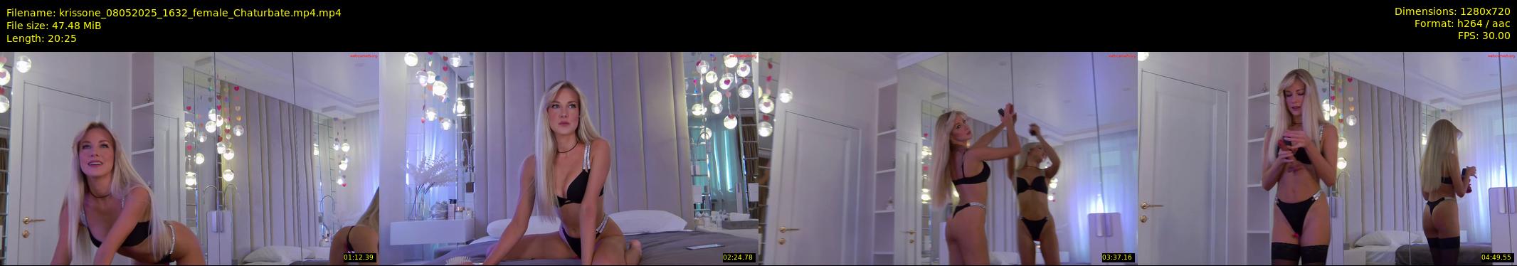 krissone — 21 minute Chaturbate female cam show recording, 720p, May 8, 2025