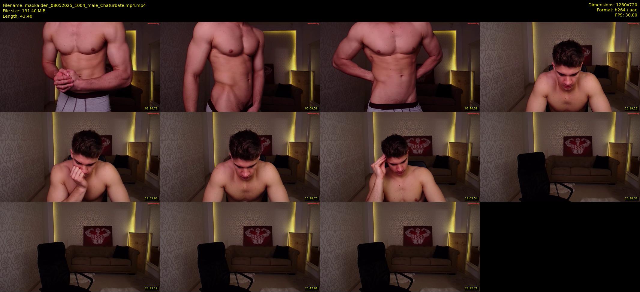 maxkaiden — 44 minute Chaturbate male cam show recording, 720p, May 8, 2025