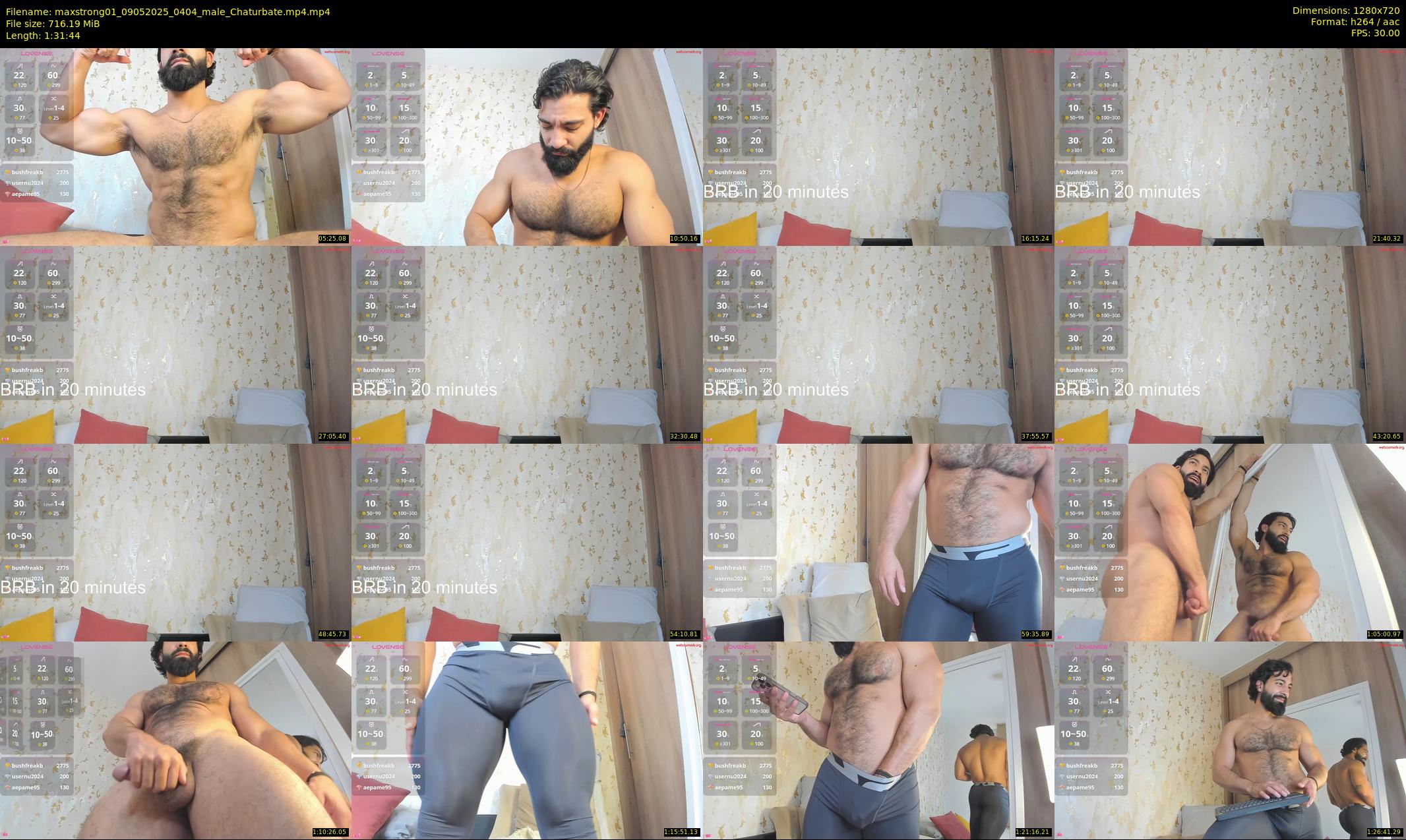 maxstrong01 — 92 minute Chaturbate male cam show recording, 720p, May 9, 2025