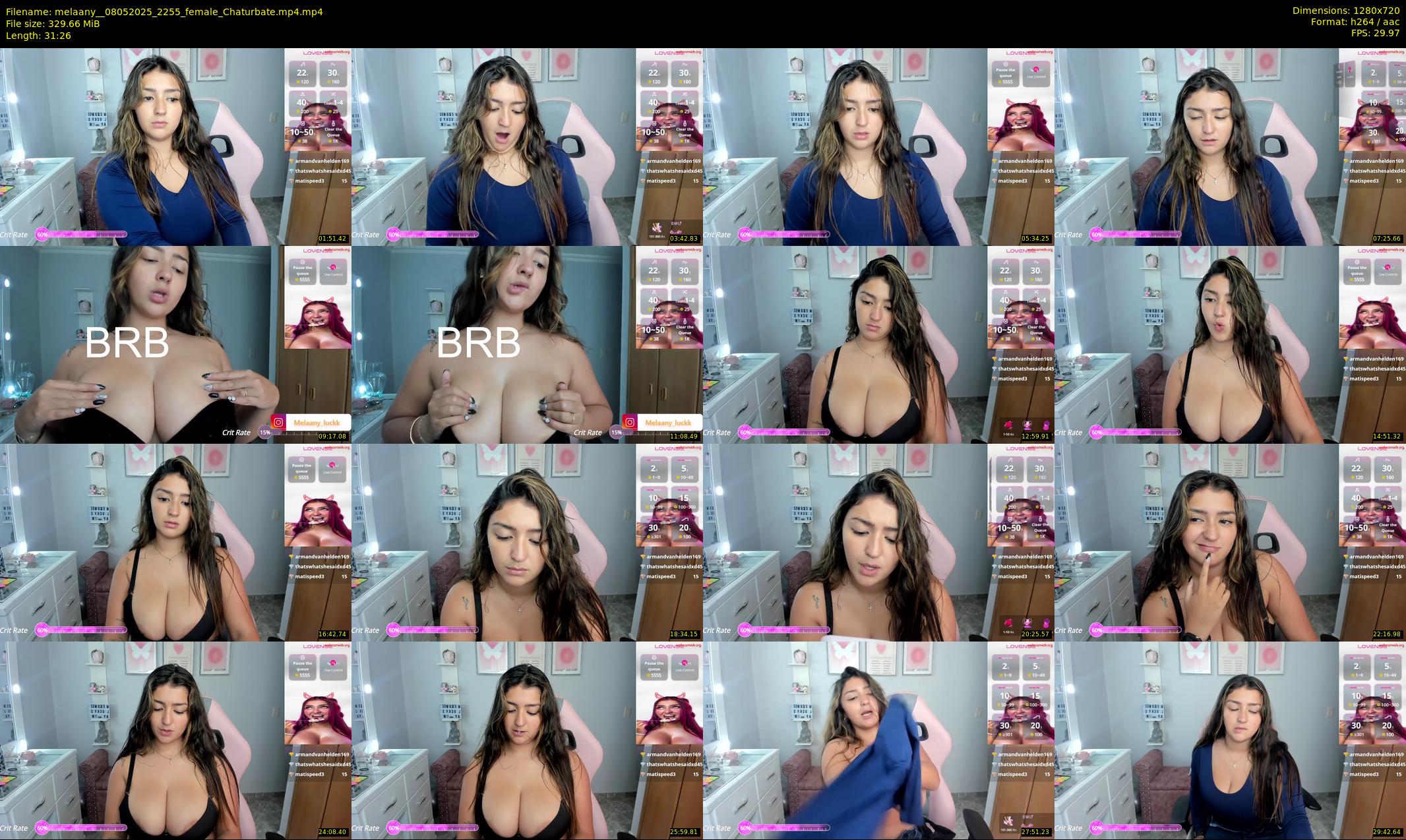 melaany_ — 32 minute Chaturbate female cam show recording, 720p, May 8, 2025