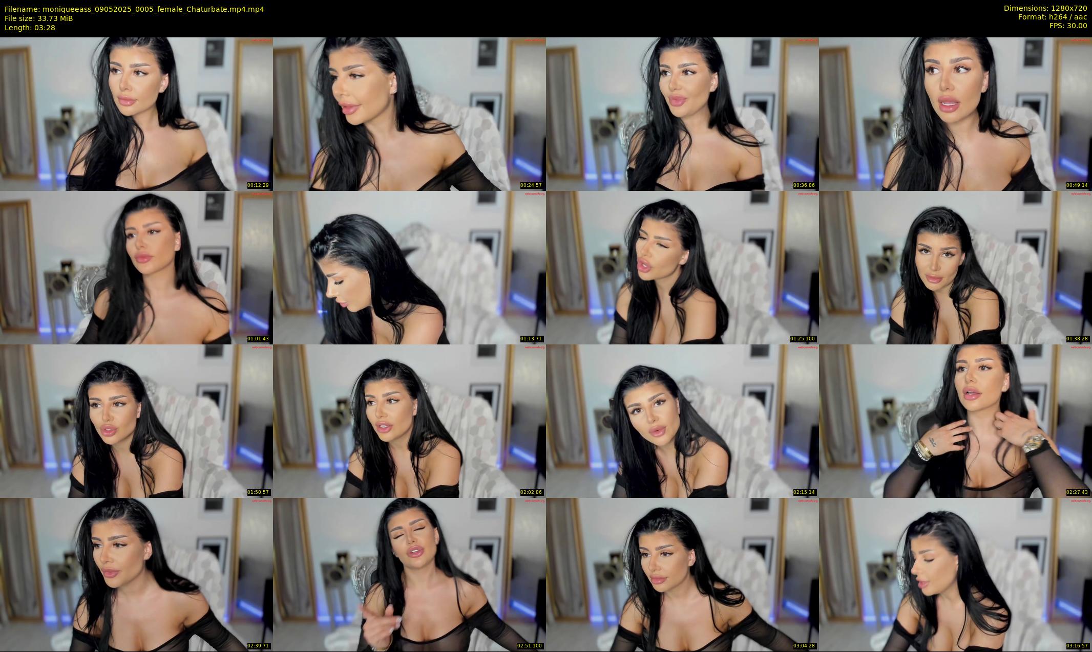 moniqueeass — 4 minute Chaturbate female cam show recording, 720p, May 9, 2025