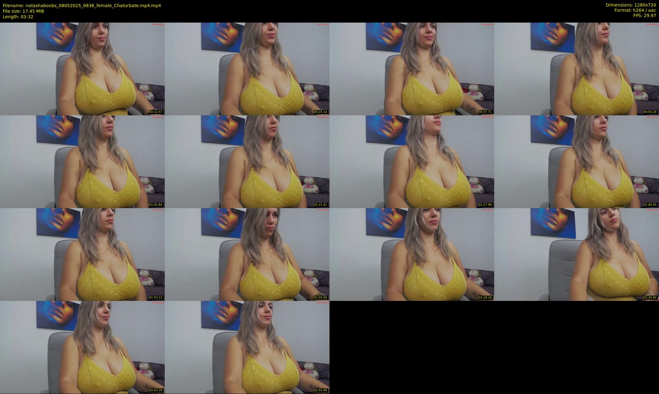 natashaboobs — 4 minute Chaturbate female cam show recording, 720p, May 8, 2025
