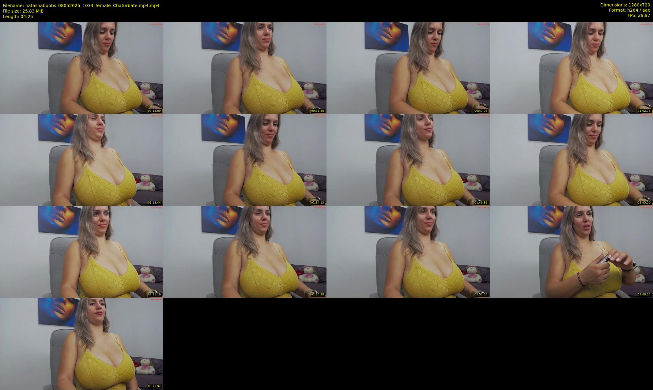 natashaboobs — 5 minute Chaturbate female cam show recording, 720p, May 8, 2025