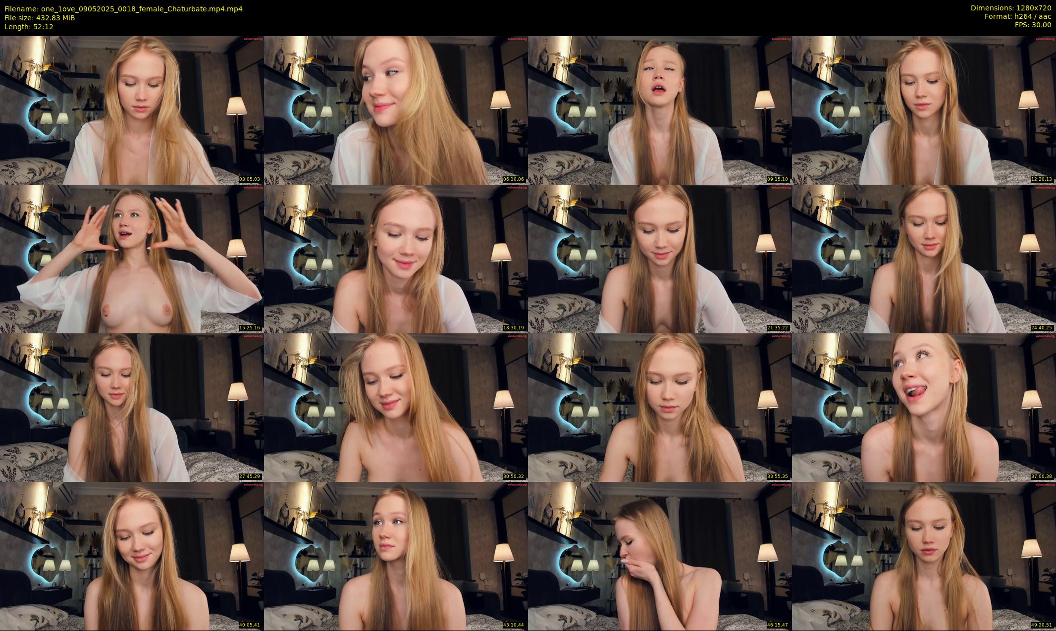 one_1ove — 53 minute Chaturbate female cam show recording, 720p, May 9, 2025