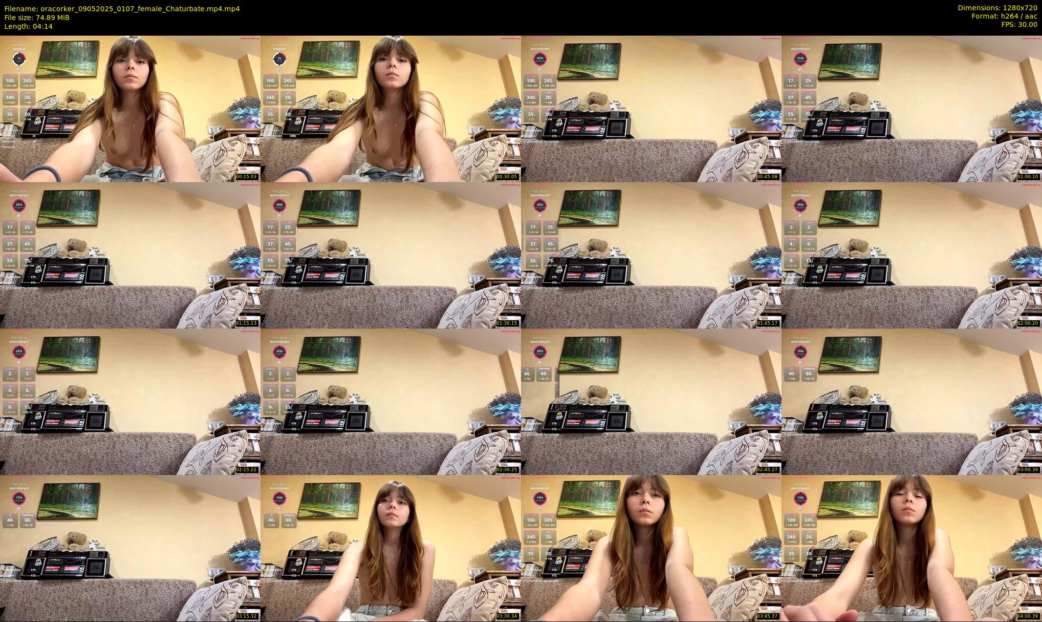 oracorker — 5 minute Chaturbate female cam show recording, 720p, May 9, 2025