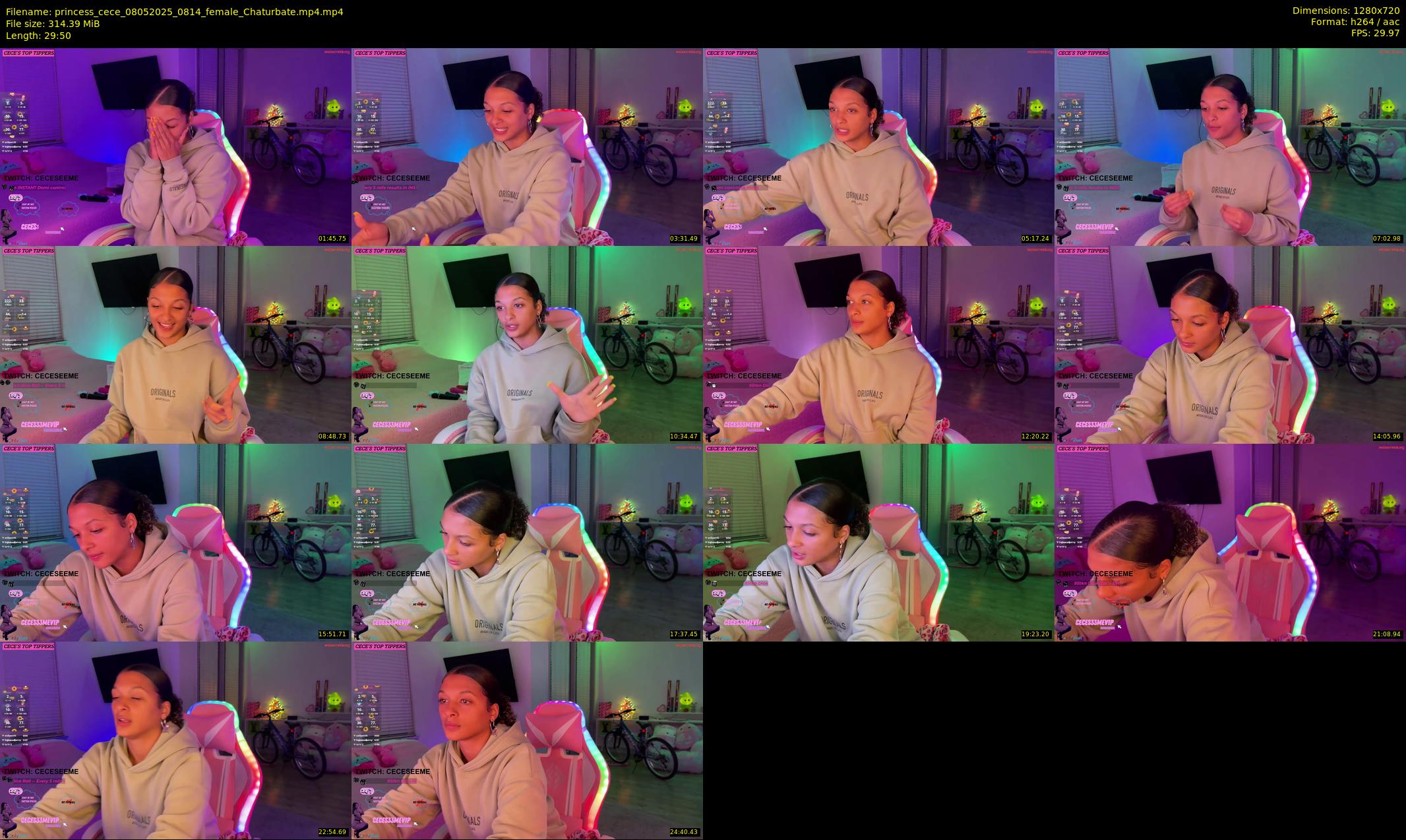 princess_cece — 30 minute Chaturbate female cam show recording, 720p, May 8, 2025