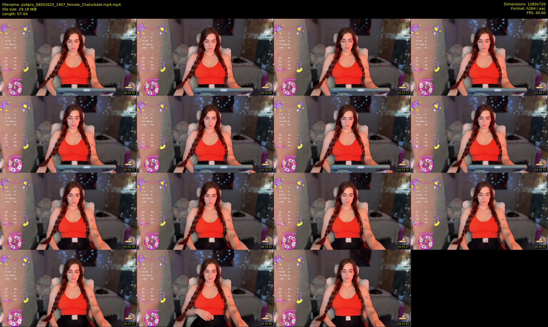 ps4pro — 8 minute Chaturbate female cam show recording, 720p, May 8, 2025