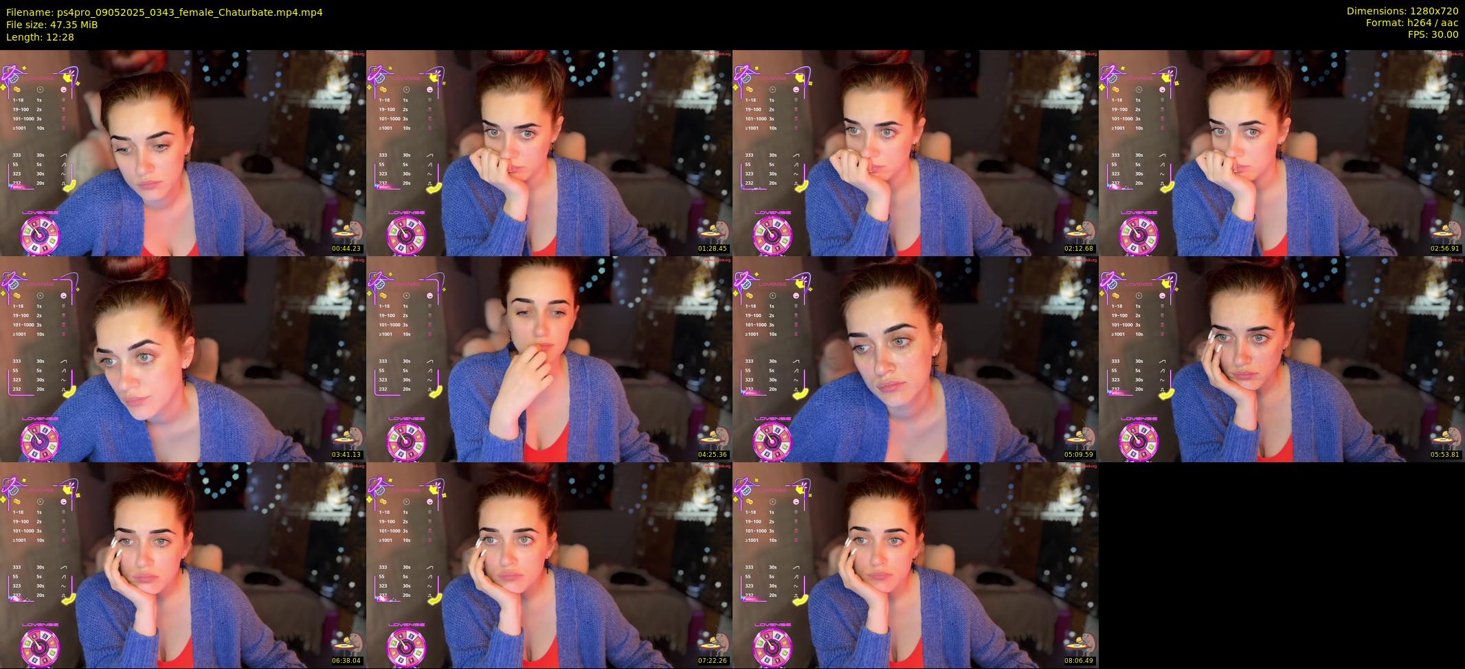 ps4pro — 13 minute Chaturbate female cam show recording, 720p, May 9, 2025