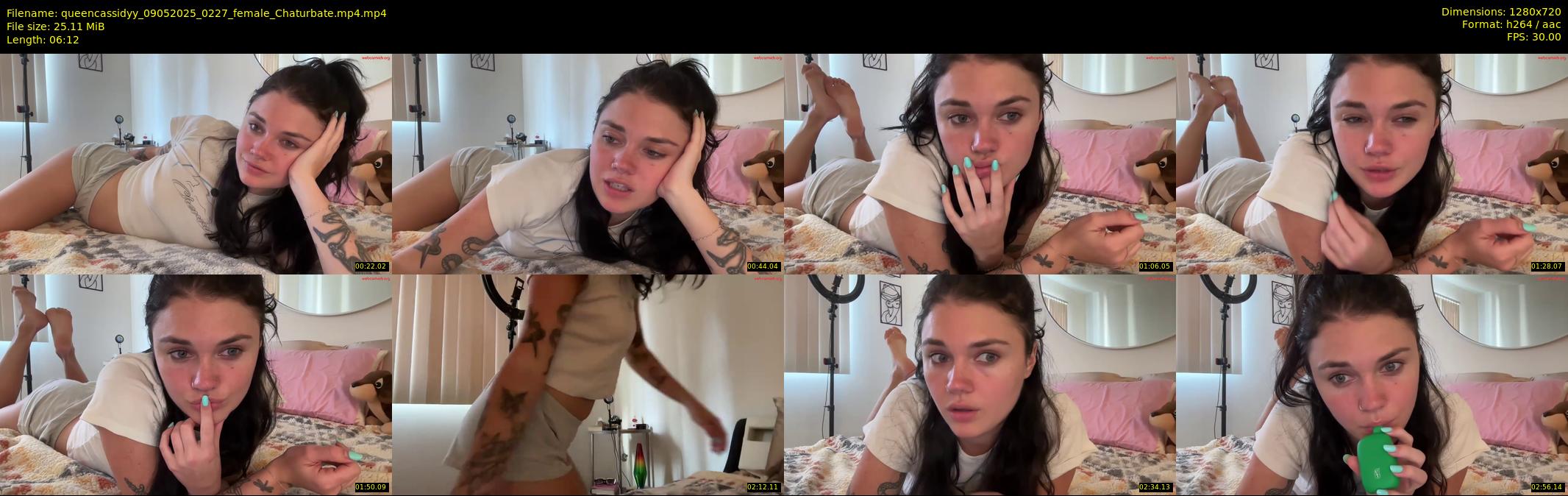 queencassidyy — 7 minute Chaturbate female cam show recording, 720p, May 9, 2025