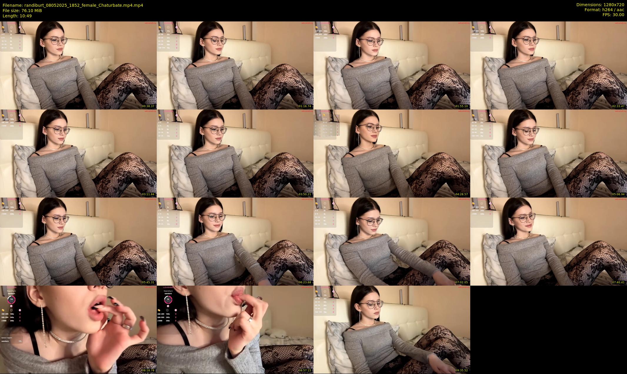 randiburt — 11 minute Chaturbate female cam show recording, 720p, May 8, 2025