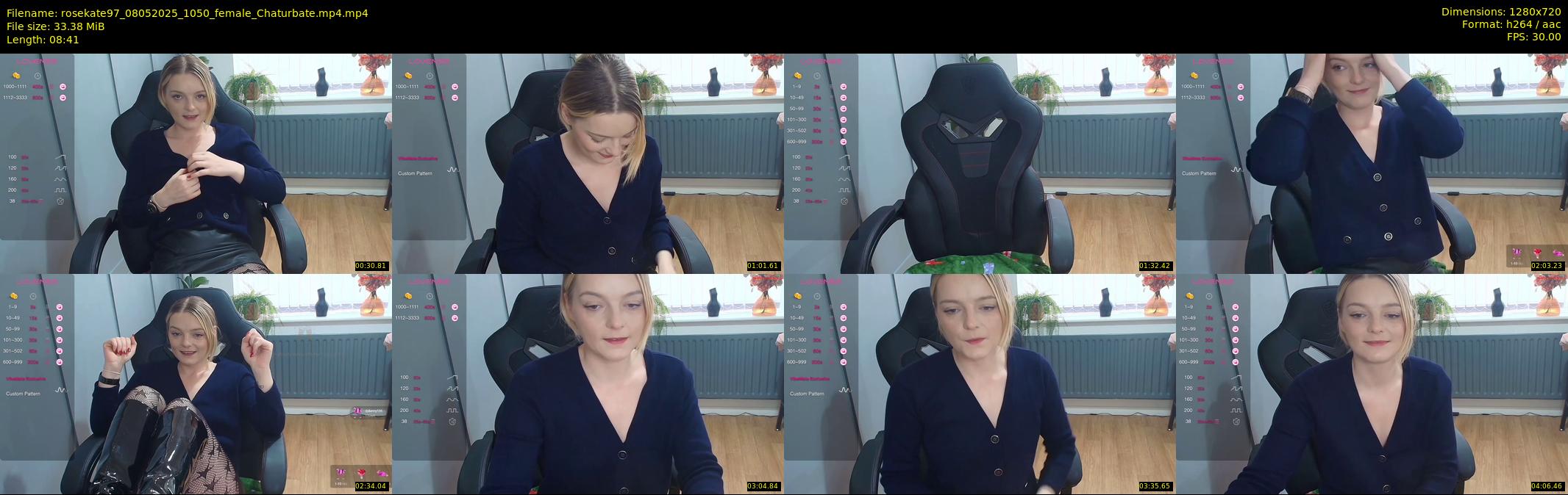 rosekate97 — 9 minute Chaturbate female cam show recording, 720p, May 8, 2025
