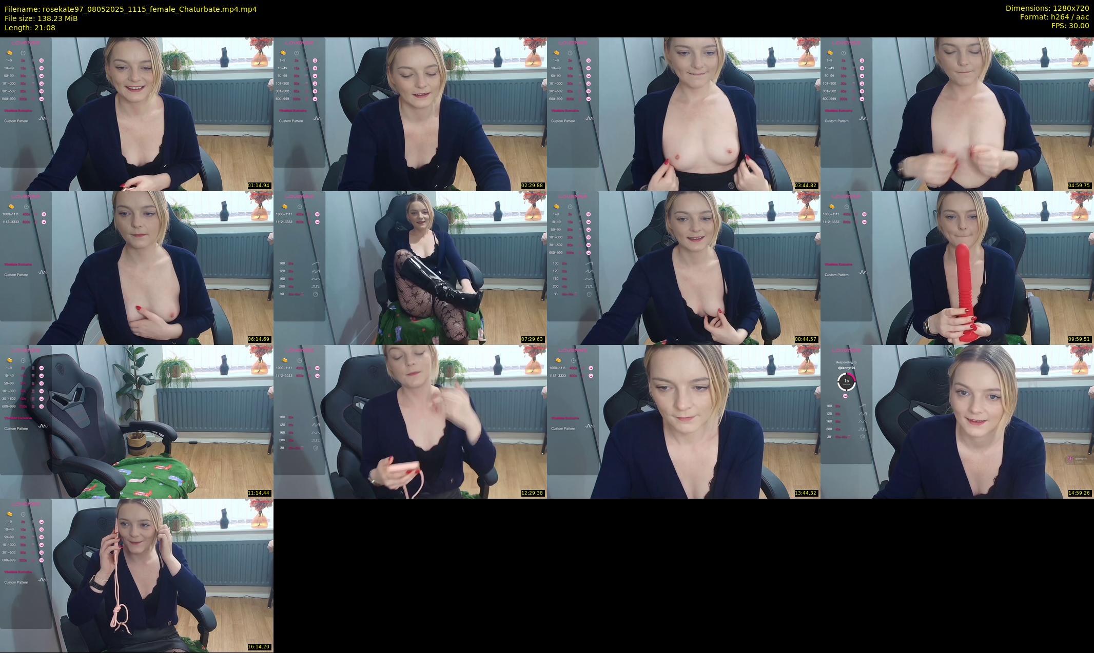 rosekate97 — 22 minute Chaturbate female cam show recording, 720p, May 8, 2025