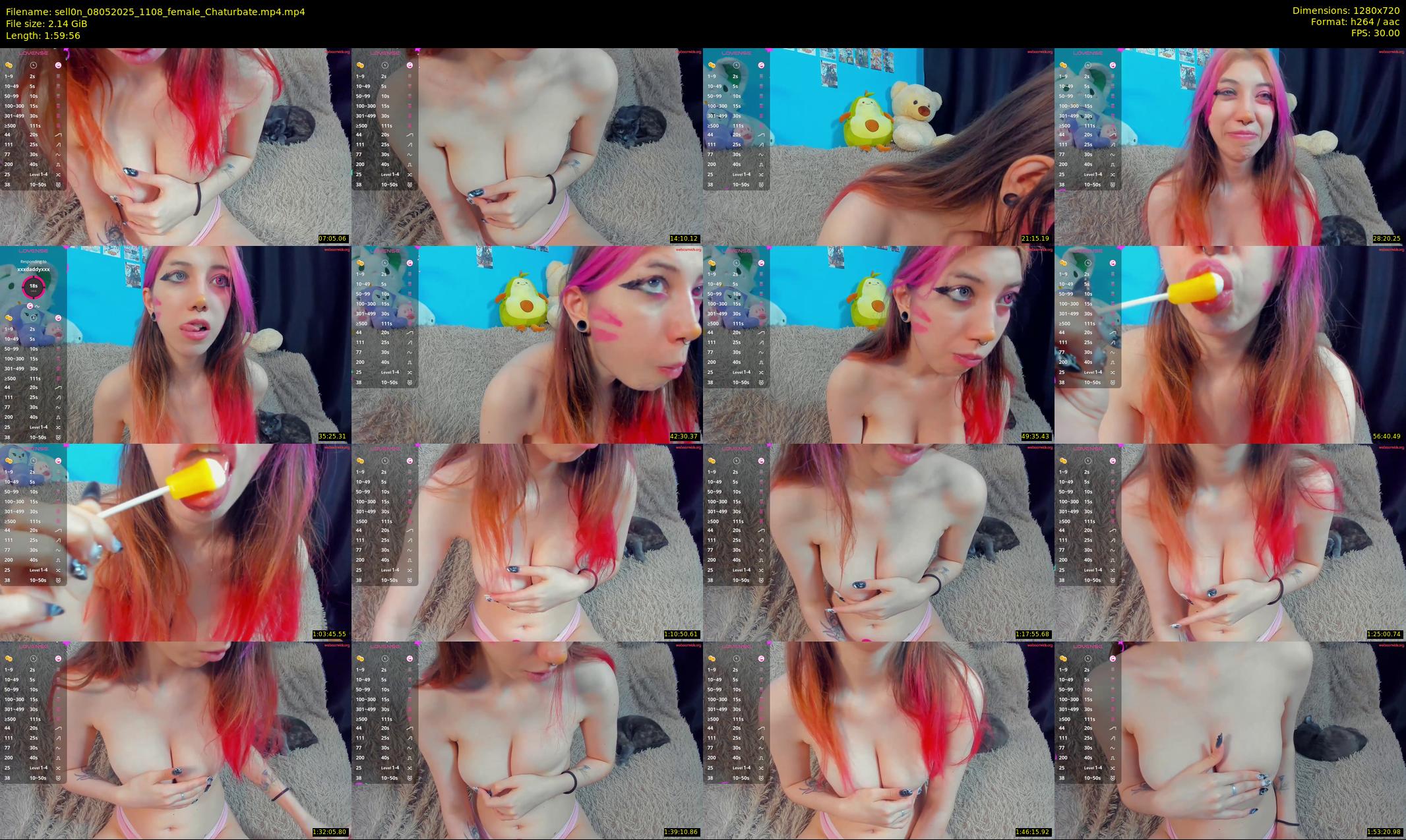 sell0n — 120 minute Chaturbate female cam show recording, 720p, May 8, 2025