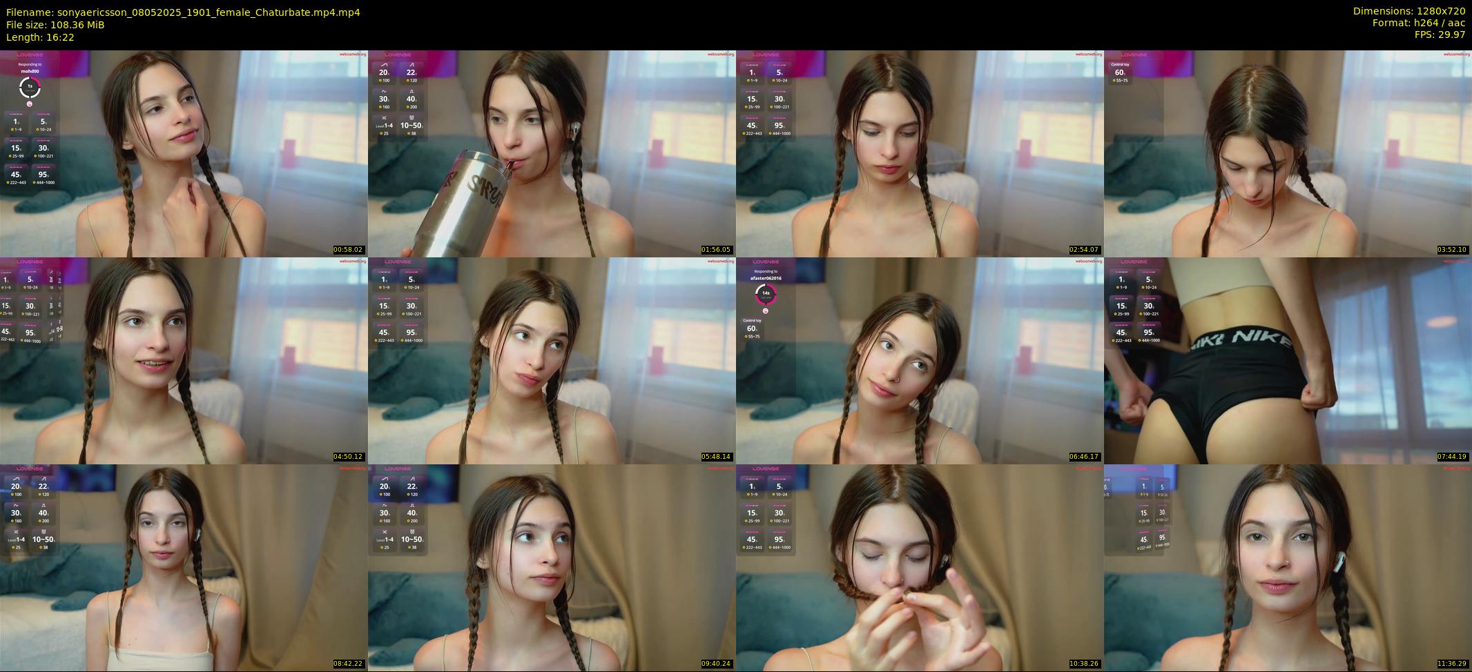 sonyaericsson — 17 minute Chaturbate female cam show recording, 720p, May 8, 2025
