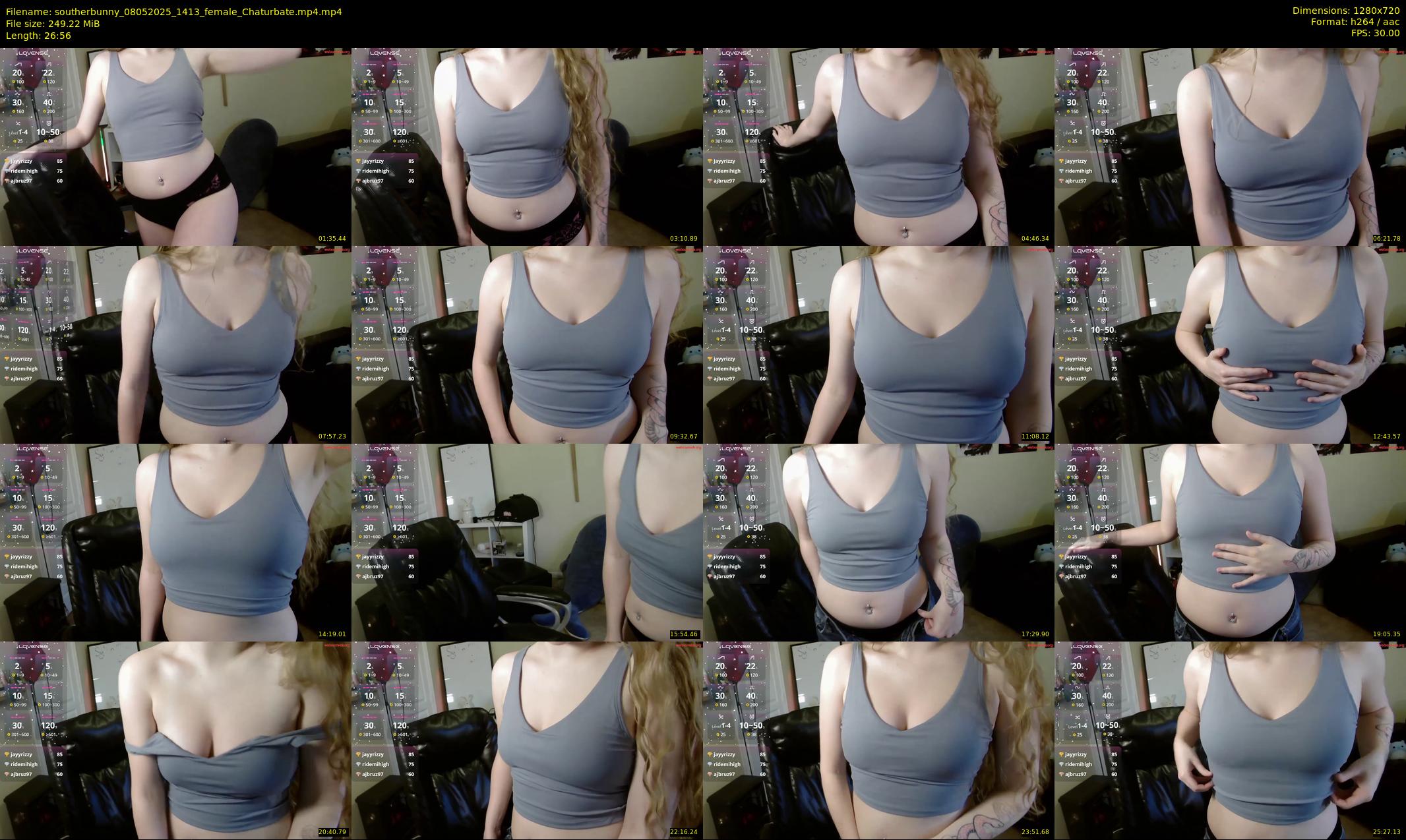southerbunny — 27 minute Chaturbate female cam show recording, 720p, May 8, 2025