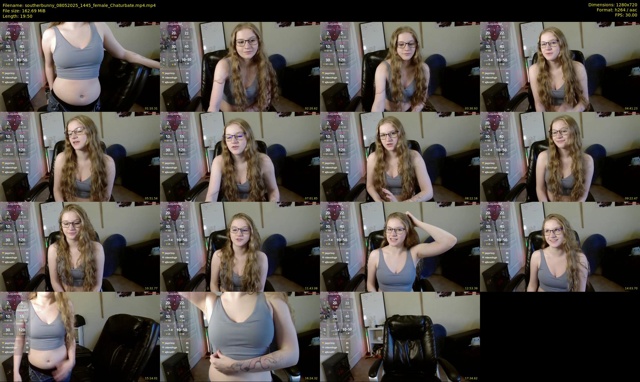 southerbunny — 20 minute Chaturbate female cam show recording, 720p, May 8, 2025