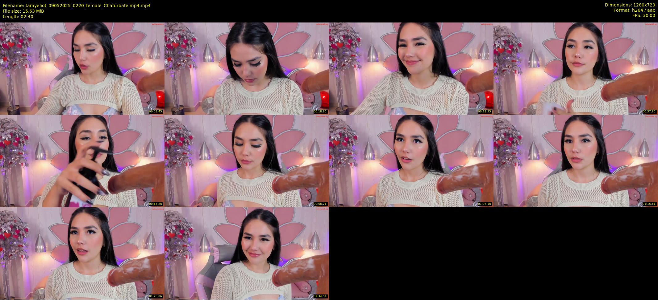 tamyeliot — 3 minute Chaturbate female cam show recording, 720p, May 9, 2025