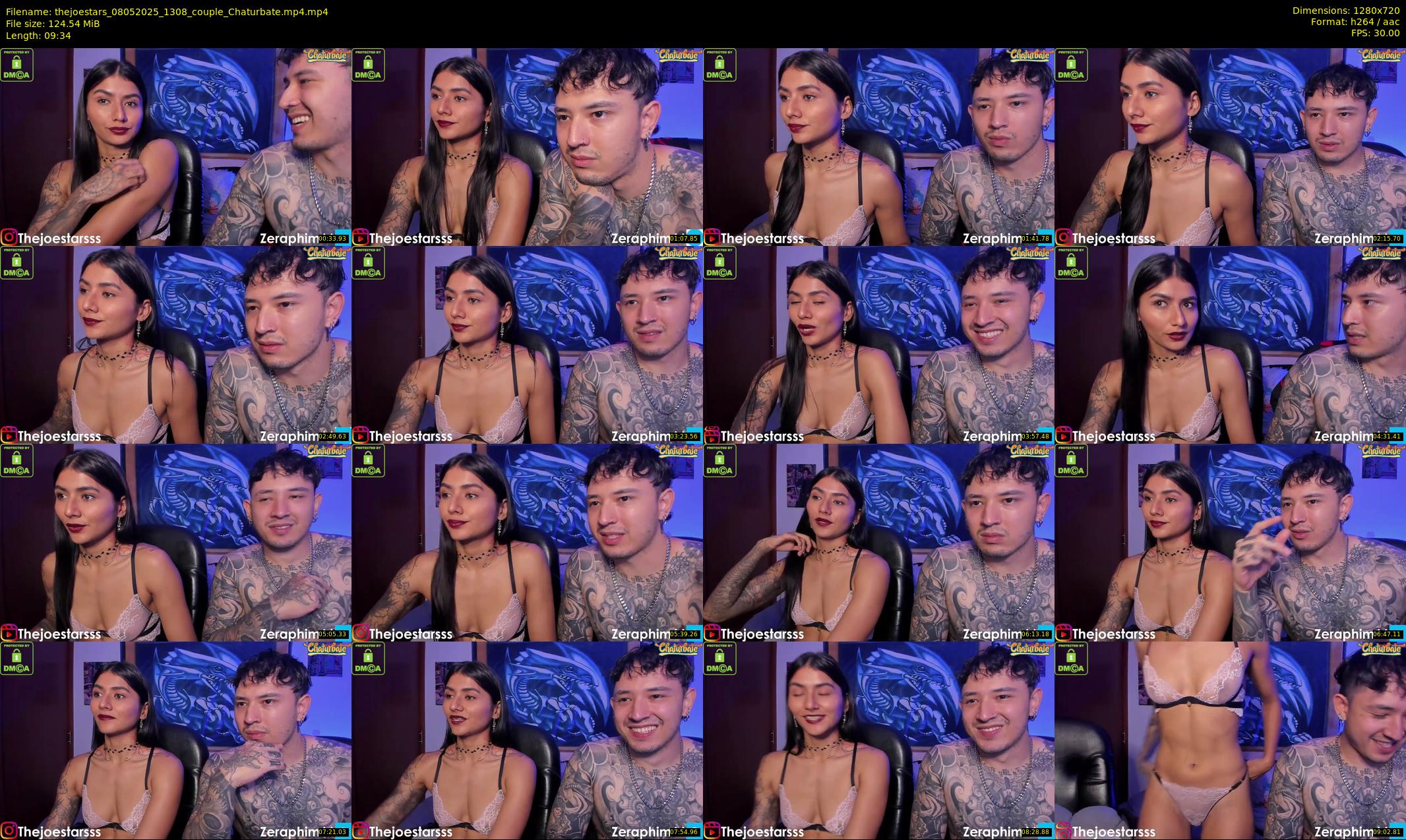 thejoestars — 10 minute Chaturbate couple cam show recording, 720p, May 8, 2025