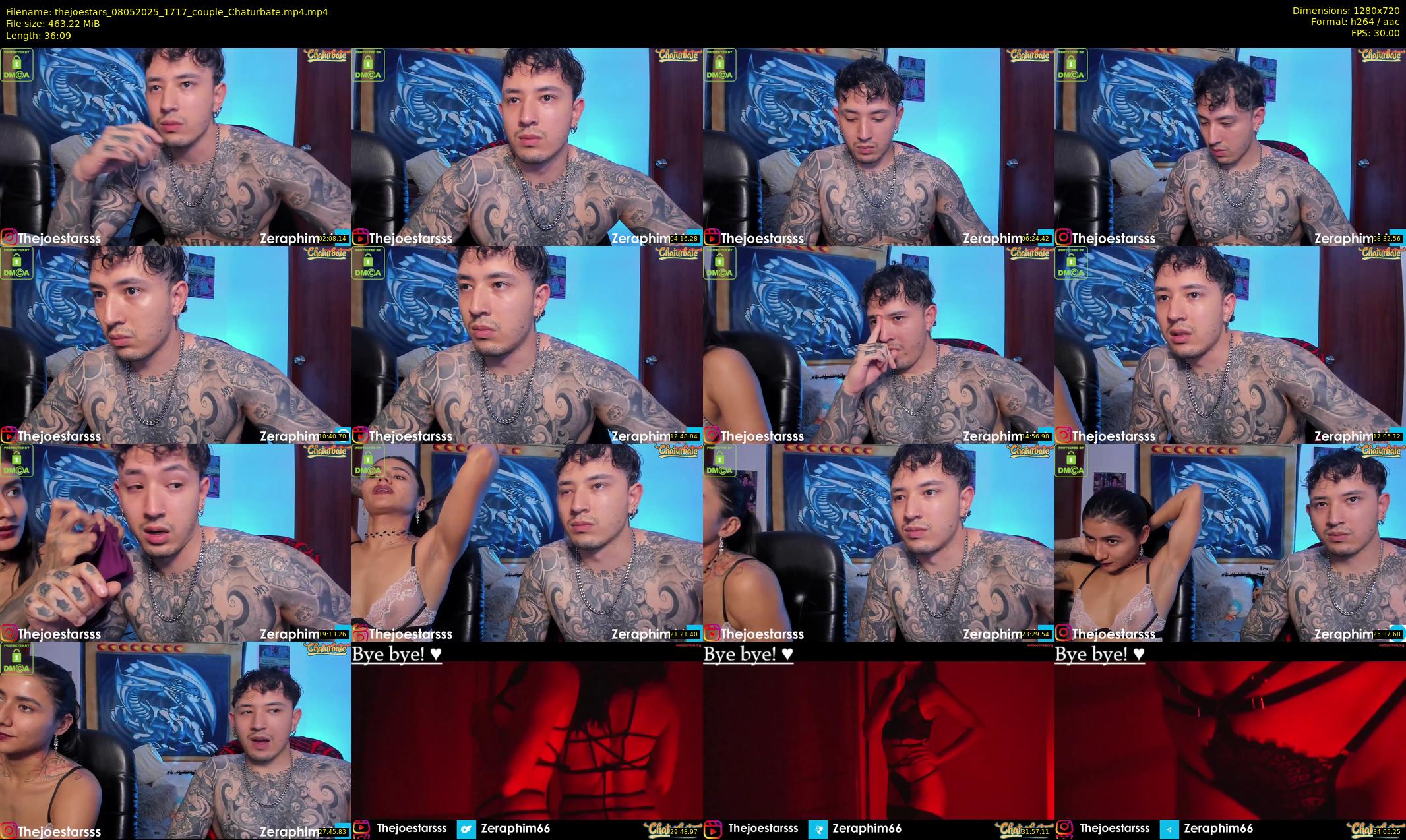 thejoestars — 37 minute Chaturbate couple cam show recording, 720p, May 8, 2025