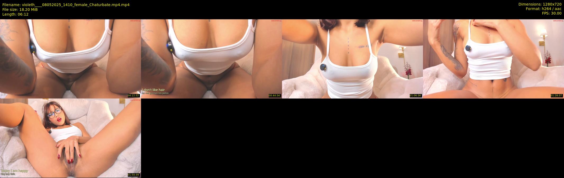 violeth___ — 7 minute Chaturbate female cam show recording, 720p, May 8, 2025