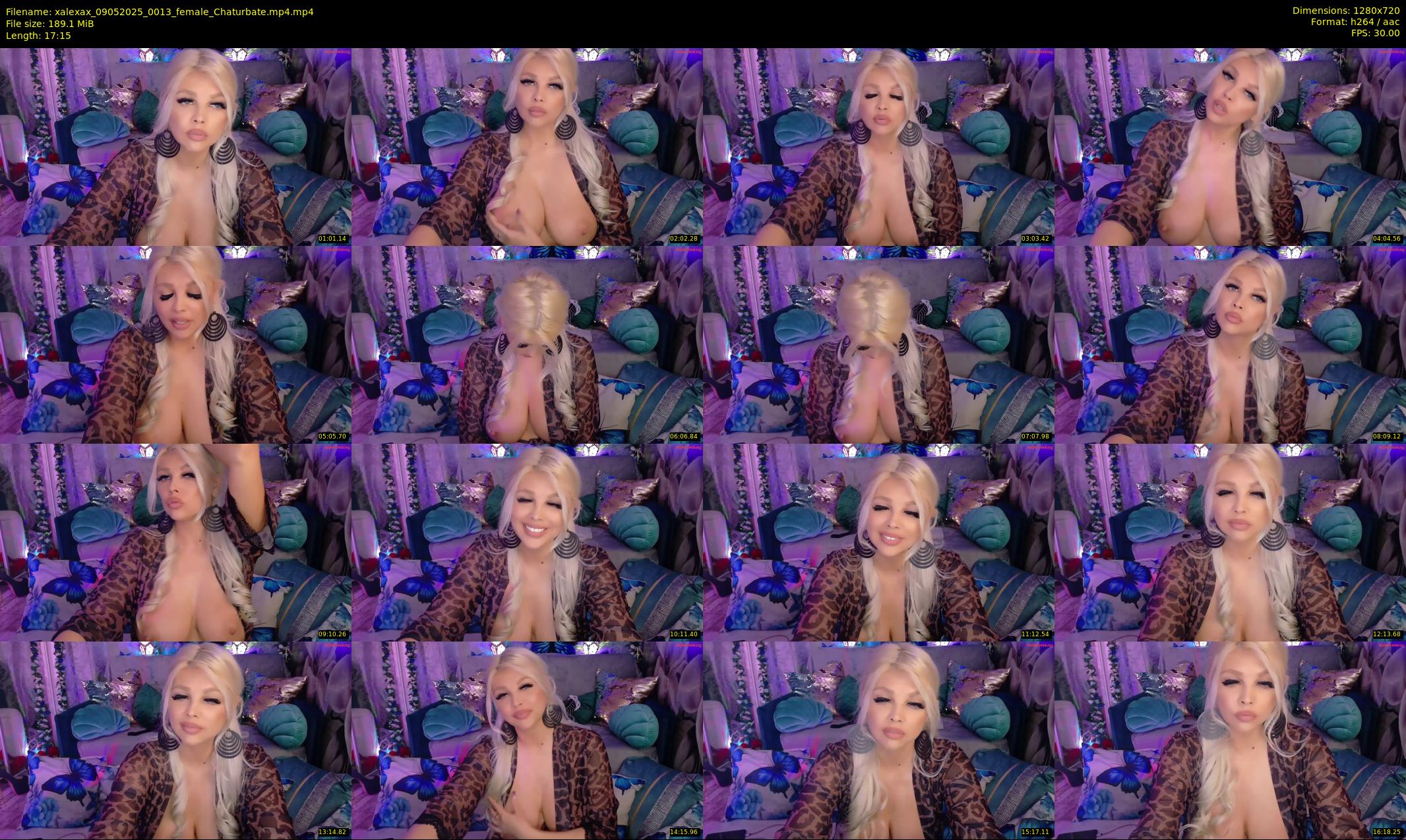 xalexax — 18 minute Chaturbate female cam show recording, 720p, May 9, 2025